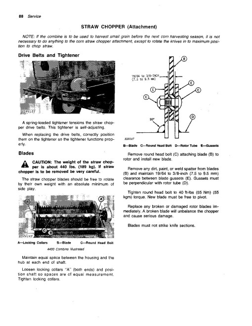 John Deere 4400 Combines (SN: from 350001) (North America) Operators Manual (OMH101505)