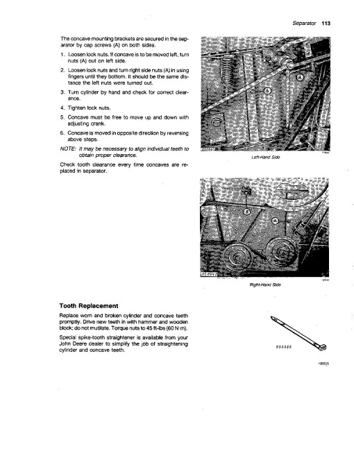 John Deere 4420 Combines (SN: 600001 - 610100) (North America) Operators Manual (OMH116958)