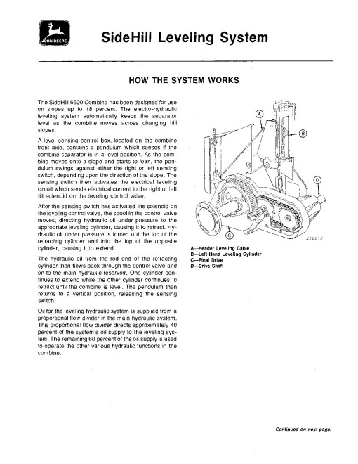 John Deere 6620 (SN:from 615101), 7720 (SN:from 615001), 8820 (SN:from 615401) Combines (N.America) Operators Manual (OMH133890)