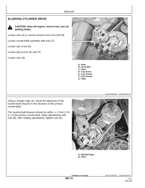 John Deere 9650 CTS Combines (SN: up to 690400) (North America) Operators Manual (OMH161680)