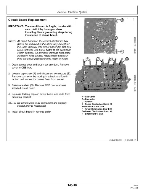 John Deere 9450 (SN: up to 695100), 9550 (SN: up to 695200) and 9650 (SN: up to 695300) Combines Operators Manual (OMH175213)