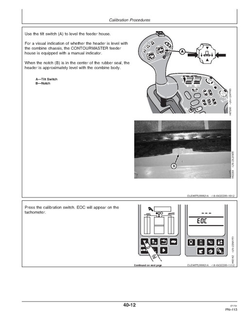 John Deere 9450 (SN: 695101-700100), 9550 (SN: 695201-700200) and 9650 (SN: 695301-700300) Combines Operators Manual (OMH202764)