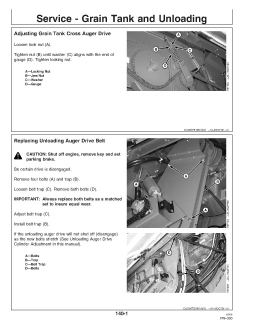 John Deere SideHill 9550 Combines (SN: from 700701) Operators Manual (OMH205907)