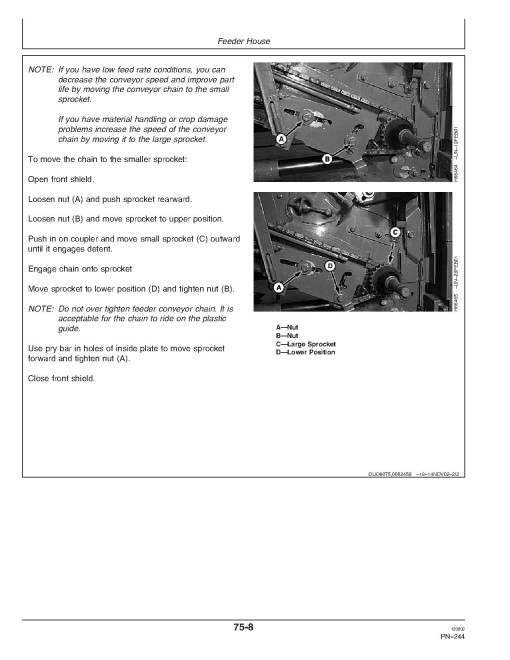 John Deere 9880 STS Combines (SN: 700801 - 705800) (Europe) Operators Manual (OMH205944)