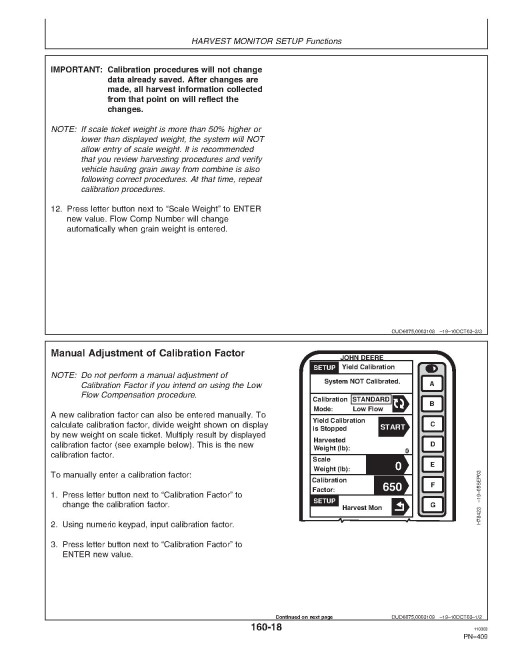 John Deere 9660 CTS Combines (SN: 705401 - 710400) Operators Manual (OMH208515)