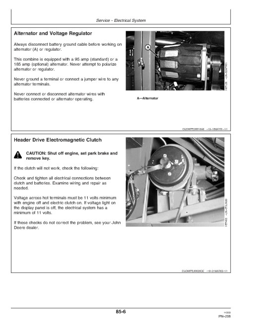 John Deere 9660 STS (SN: 705501 - 710500) and 9760 STS (SN: 705601 - 710600) Combines Operators Manual (OMH208557)