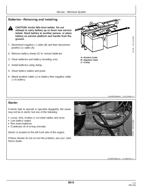 John Deere 9860 STS Combines (SN: 705701 - 710700) Operators Manual (OMH208560)