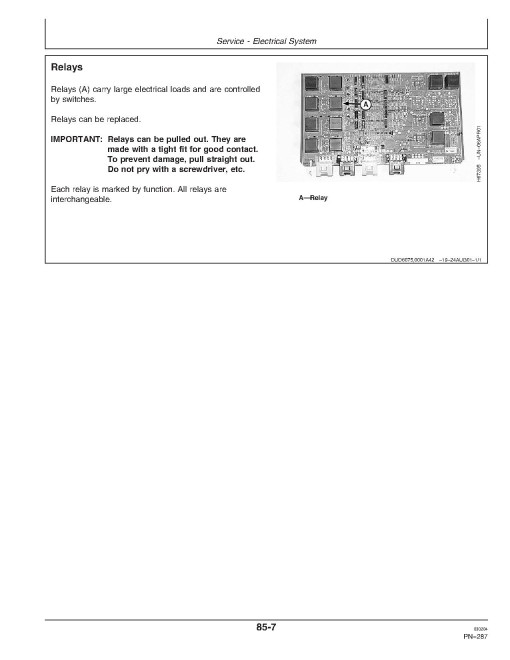 John Deere 9560 STS Combines (SN: 705251 - 710250) Operators Manual (OMH209832)