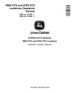 John Deere 9660 STS (SN: 715401 - 720300) and 9760 STS (SN: 715501 - 720400) Combines Operators Manual (OMH219437)