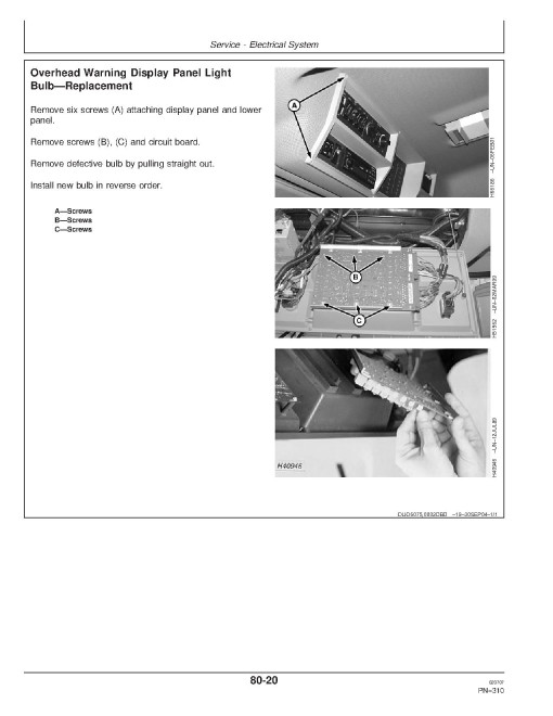John Deere 9560i STS Combines (SN: from 720201) (Europe) Operators Manual (OMH228642)
