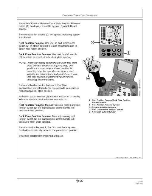 John Deere 9670 STS and 9770 STS Combines (SN: 725101 - 730100) Operators Manual (OMH229936)