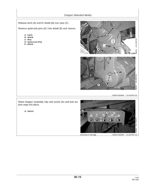 John Deere S690 Combines (SN: 725101 - 730100) (Europe) Operators Manual (OMH231307)