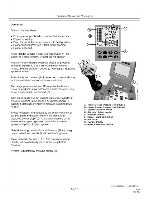 John Deere HillMaster S690 Combines (SN: 725101 - 730100) (Europe) Operators Manual (OMH231551)