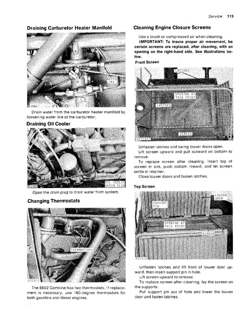 John Deere 6602 Combines (SN: 001001 - 001500) (North America) Operators Manual (OMH84233)