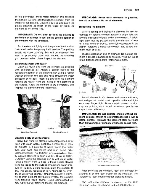 John Deere 6600 (SN: 008001 - 105800) and 7700 (SN: 008001 - 111900) Combines (North America) Operators Manual (OMH84605)