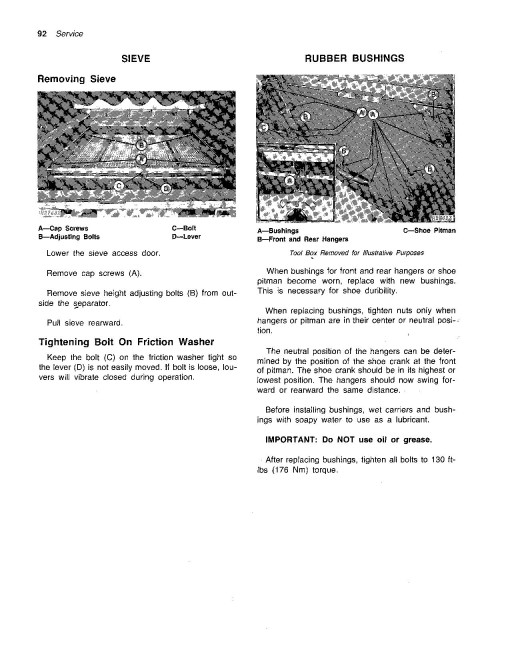 John Deere 6602 Combines (SN: 311001 - 353600) (North America) Operators Manual (OMH98960)
