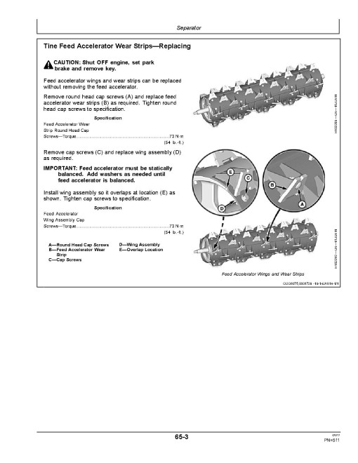 John Deere S760, S770, S780 and S790 STS Combines (SN: 800001 - 800005) (North America) Operators Manual (OMHXE122584)