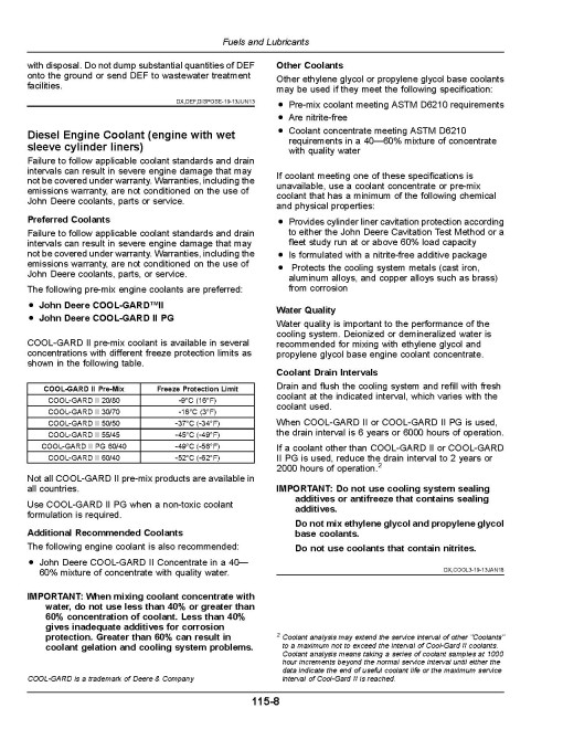 John Deere S760, S770, S780 and S790 STS Combines (SN: 805001 - 810000) (Export Edition) Operators Manual (OMHXE128075)