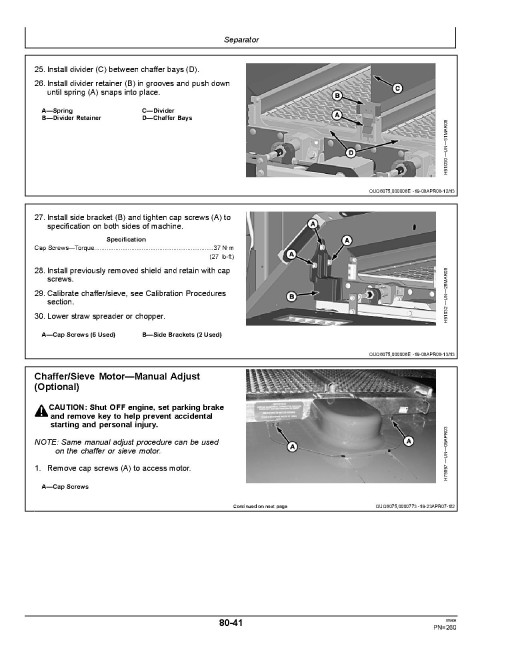 John Deere 9570 STS Combines (SN: 735101 - 740100) Operators Manual (OMHXE13768)