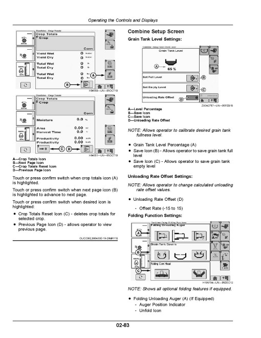John Deere T670 Combines (SN: 120000 - 129999) (North America) Operators Manual (OMHXE150294)