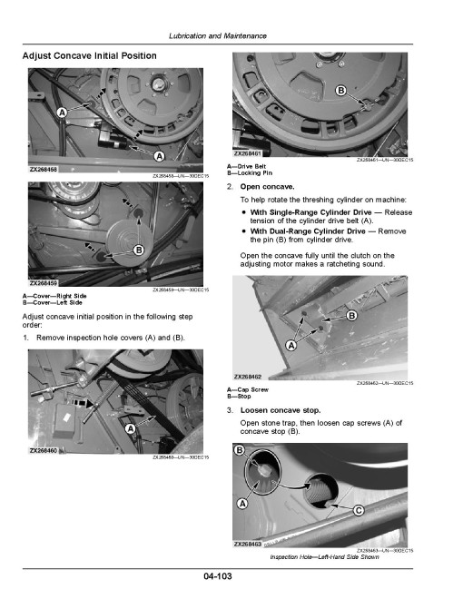 John Deere T670 Combines (SN: 120000 - 129999) (North America) Operators Manual (OMHXE150294)