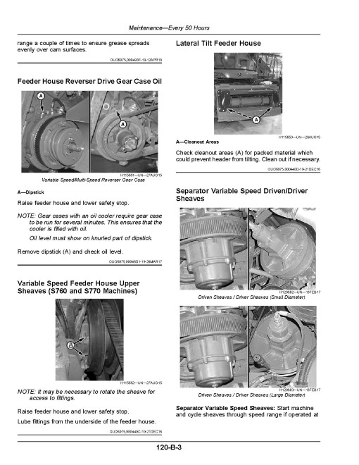 John Deere S760, S770, S780 and S790 STS Combines (SN: 815001 - 820000) (North America) Operators Manual (OMHXE161554)