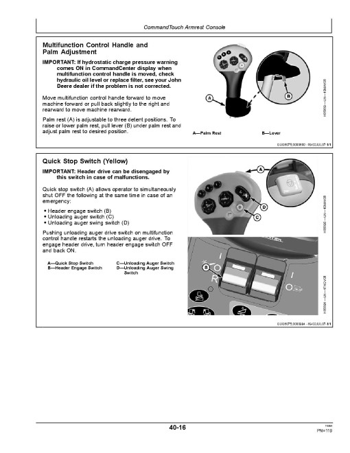 John Deere S560 Combines (SN: 735501 - 740100) (Europe) Operators Manual (OMHXE16687)