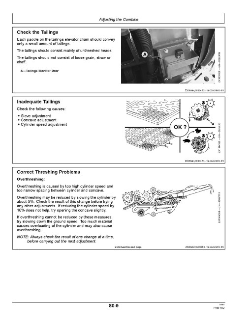 John Deere T670 Combines (SN: 085500 - 109999) (North America) Operators Manual (OMHXE17702)