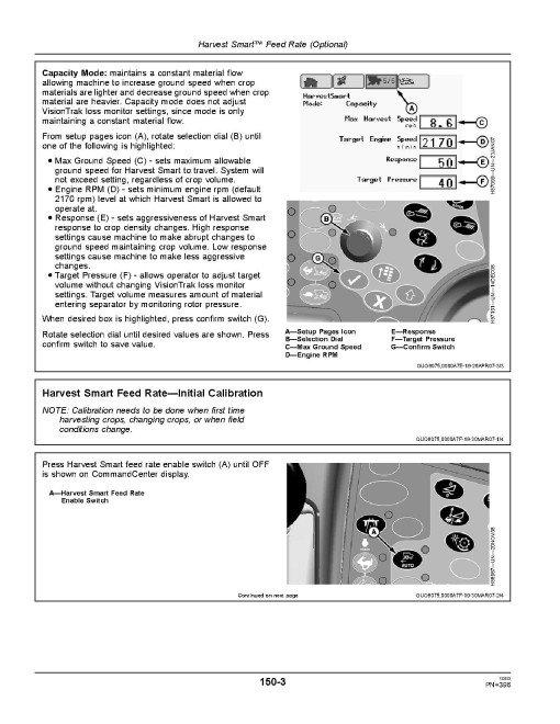 John Deere 9870 STS Combines (SN: from 740101) Operators Manual (OMHXE22999)