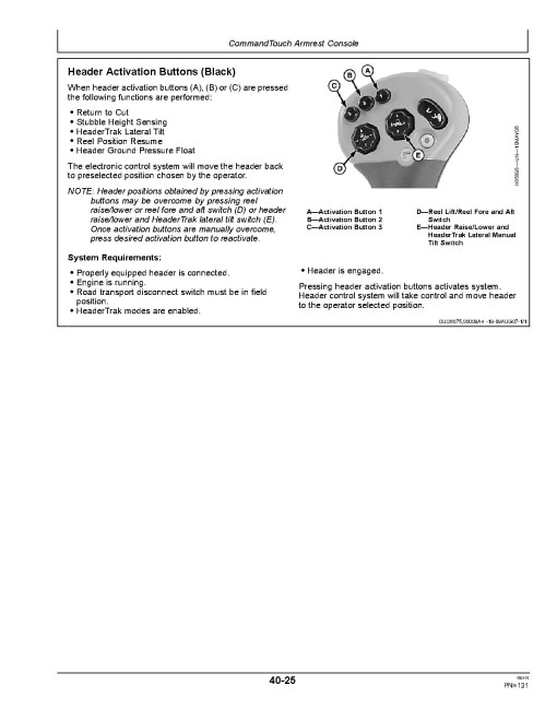 John Deere S690 Combines (SN: 740101 - 745100) (Europe) Operators Manual (OMHXE23093)