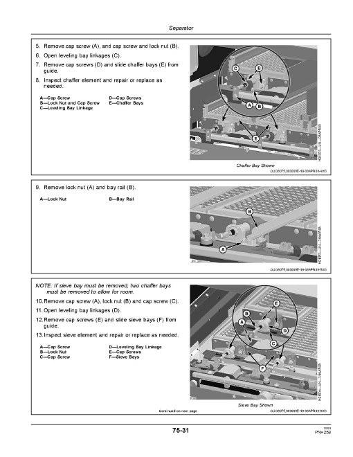 John Deere S550 Combines (SN: 745101 - 755000) (North America, Export) Operators Manual (OMHXE29685)