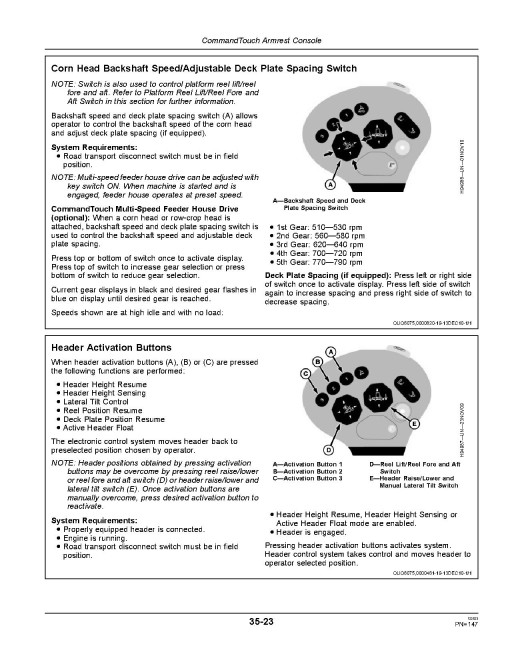 John Deere S660 Combines (SN: 745101 - 755000) (North America) Operators Manual (OMHXE29686)