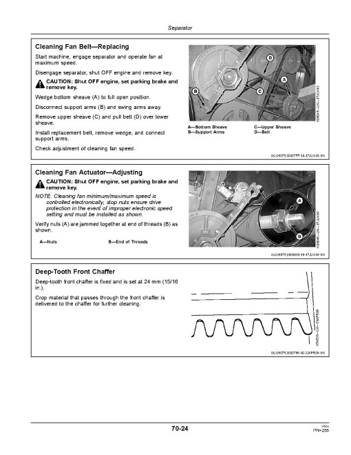 John Deere S550 Combines (SN: from 755001) (North America) Operators Manual (OMHXE51468)