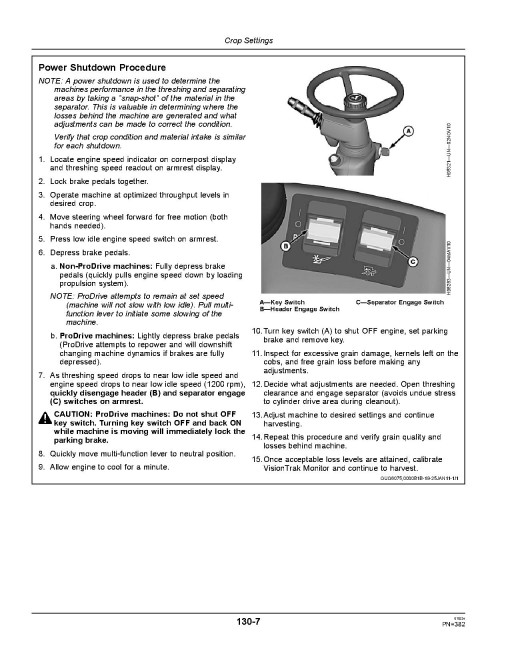 John Deere S550 Combines (SN: from 755001) (North America) Operators Manual (OMHXE51468)
