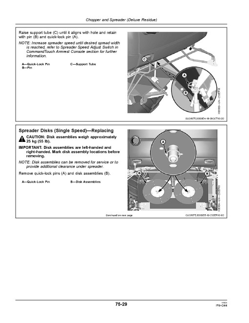 John Deere S660, S670, S680, S685, S690 and HillMaster models Combines (SN: 755001 - 765000) (Europe) Operators Manual (OMHXE51485)
