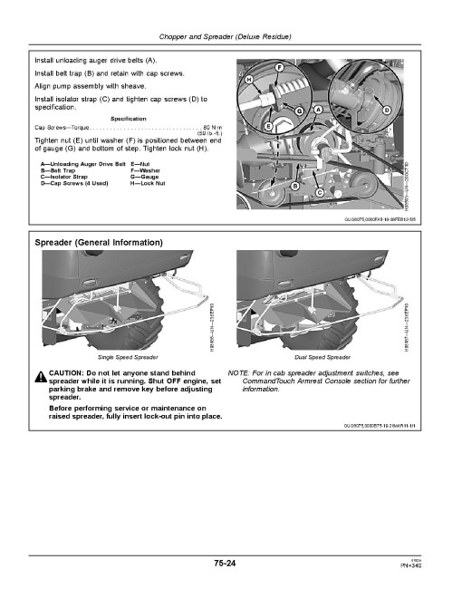 John Deere S660, S670, S680 and S690 Combines (SN: 755001 - 765000) (Export Edition) Operators Manual (OMHXE51503)