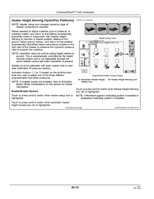 John Deere S650, S660, S670, S680 and S690 Combines (SN: 765001 - 775000) (Export Edition) Operators Manual (OMHXE69443)