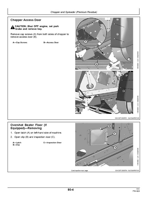 John Deere S650, S660, S670, S680 and S690 Combines (SN: from 785001) (Export Edition) Operators Manual (OMHXE90239)