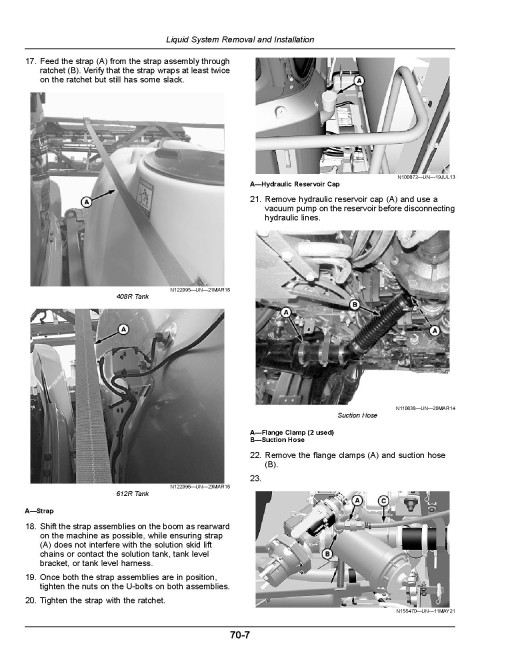 John Deere 400R, 408R, 410R, 412R, 600R, 612R, 616R Self-Propelled Sprayer/Spreader (SN:270001-, N.America) Operators Manual (OMKK105338)