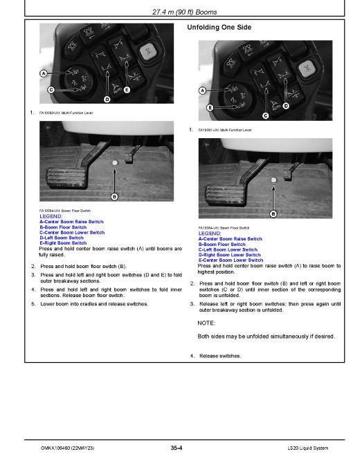 John Deere LS20 Mounted Sprayers (SN: 240001 - 250000) (North America) Operators Manual (OMKK106460)