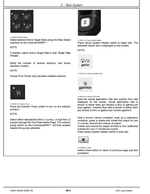 John Deere LS20 Mounted Sprayers (SN: 240001 - 250000) (North America) Operators Manual (OMKK106460)