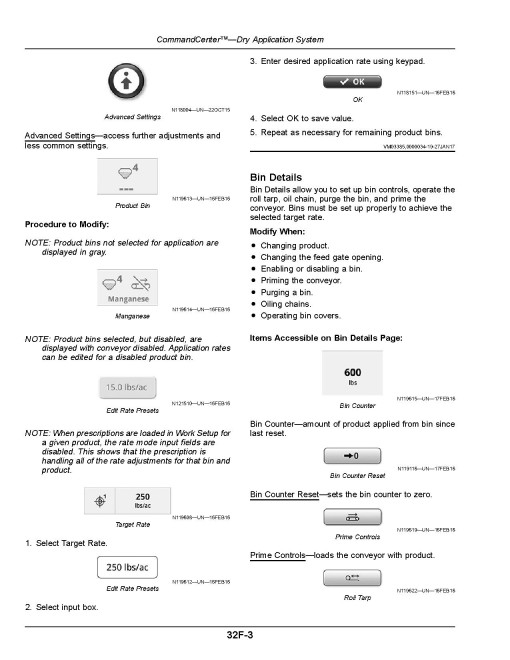 John Deere M4040DN Self-Propelled Spreaders (SN: from 250001) Operators Manual (OMKK111807)