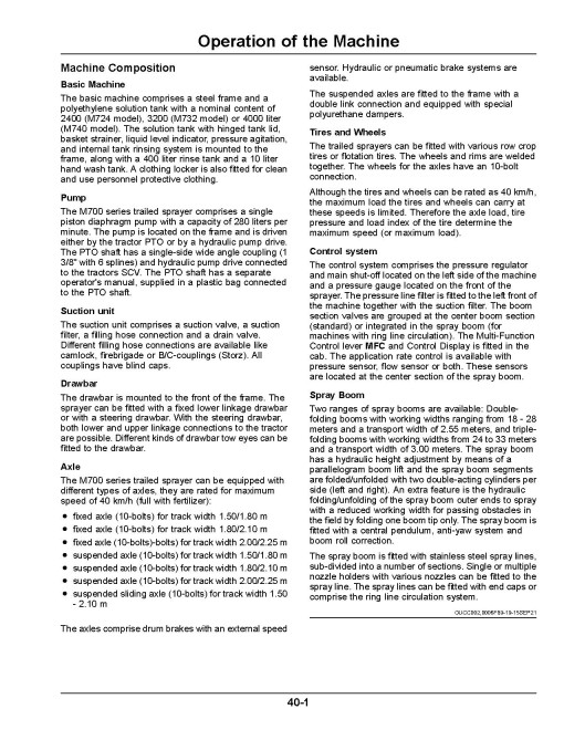 John Deere M724, M724i, M732, M732i, M740 and M740i Trailed Crop Sprayers (from MY2021) (Europe) Operators Manual (OMKK114536)