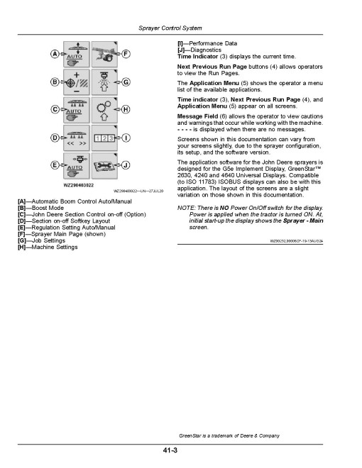 John Deere M944, M944i, M952, M952i, M962 and M962i Trailed Crop Sprayers (from MY2021) (Europe) Operators Manual (OMKK114584)