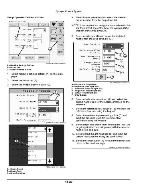 John Deere R944i, R952i, R962i and R975i Trailed Crop Sprayers (from MY2021) (Europe) Operators Manual (OMKK114603)