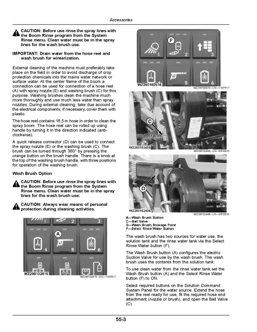 John Deere R944i, R952i, R962i and R975i Trailed Crop Sprayers (from MY2021) (Europe) Operators Manual (OMKK114603)