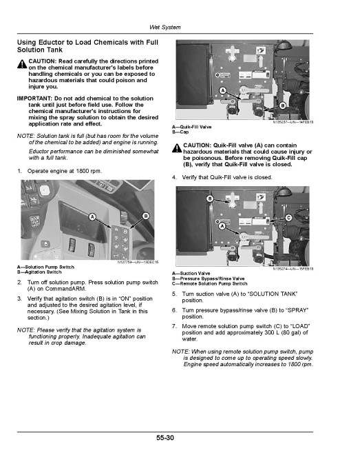 John Deere R4023 Self-Propelled Sprayers (SN: from 250001) (Asia) Operators Manual (OMKK123246)