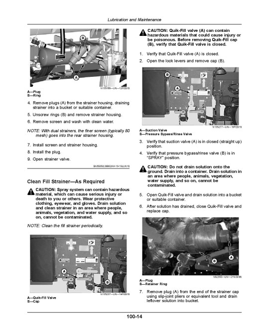 John Deere R4023 Self-Propelled Sprayers (SN: from 250001) (Asia) Operators Manual (OMKK123246)