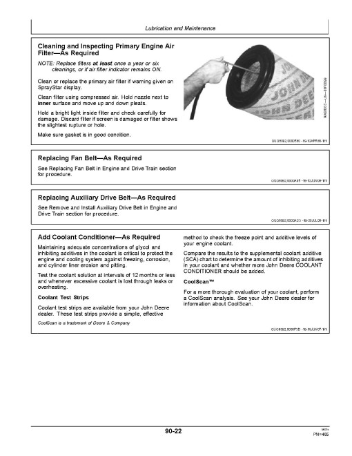 John Deere 4940 Self-Propelled Sprayer/Spreaders (SN: from 028001) (North America) Operators Manual (OMKK13308)