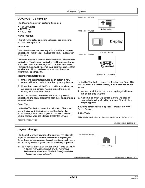 John Deere 4630 Self-Propelled Sprayers (SN: 028001 - 033000) (Export Edition) Operators Manual (OMKK13373)